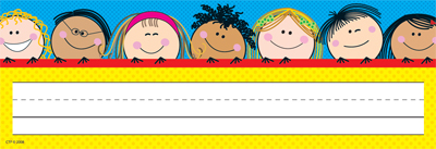 Class Decoratives Smiling Stick Kids Name Plates